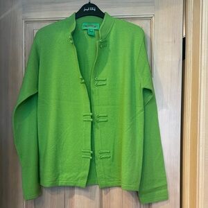 Shanghai Tang Vibrant Green Cashmere